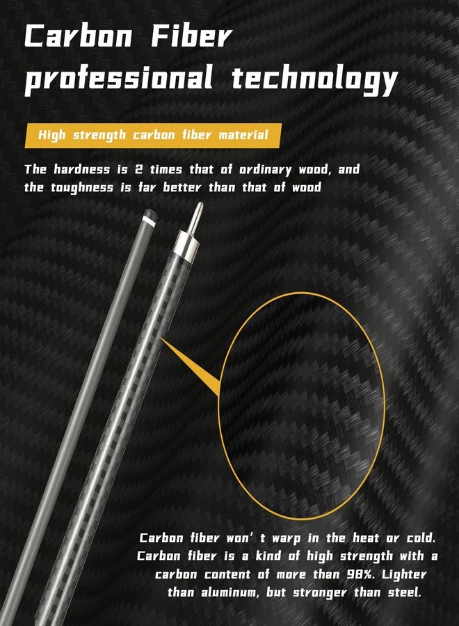 GAMESUN Carbon Fiber Pool Cue Stick, 58" Pool Table Sticks, 12.5mm Tip Billiard Carbon Fiber cue, Weight 20OZ Carbon Cue Stick, - Image 5
