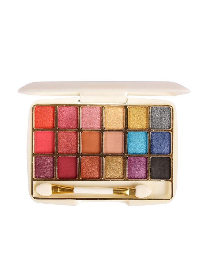 adbeni 18 Colours Mini Eyeshadow Palette & Green Tea Natural Makeup Pressed Compact Powder (Pack Of 2) - Image 3