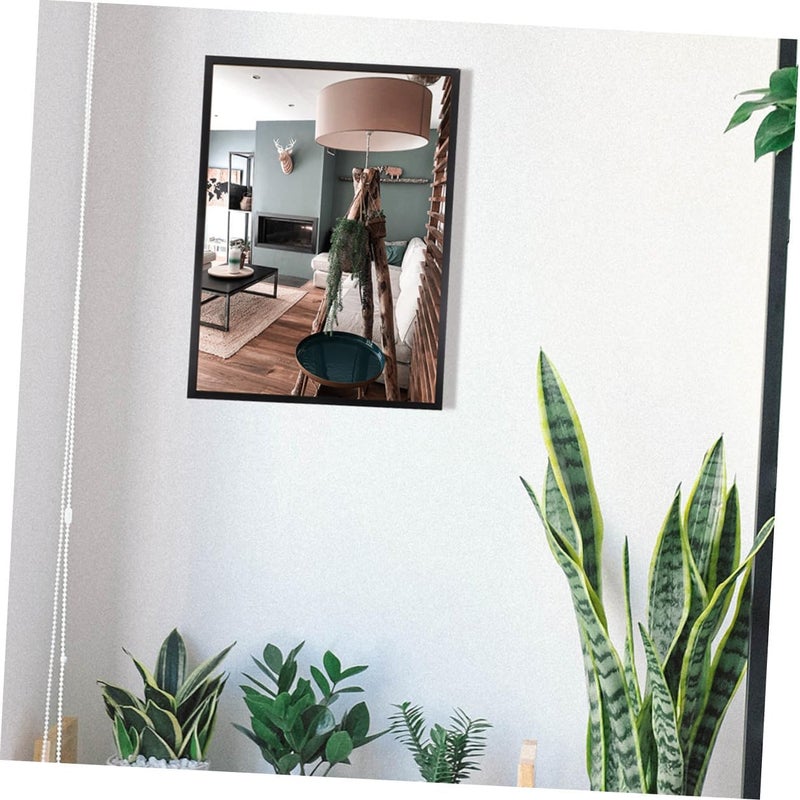 Aluminum A4 Picture Frame Narrow Edge Metal Wall Mounting Poster Frame 21x29.7cm Black for Home Bedroom Display - Image 5