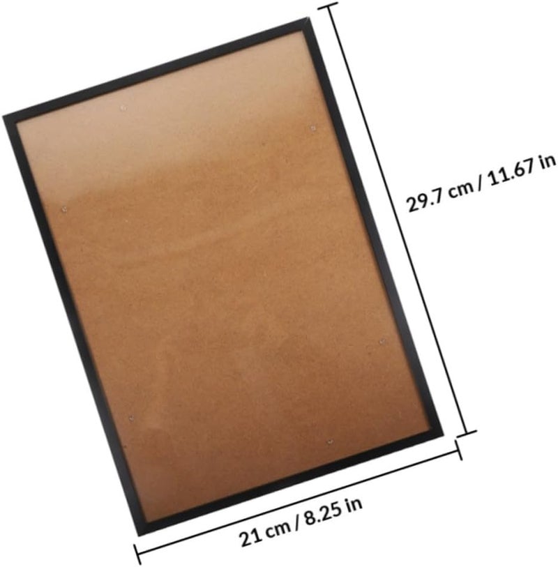 Aluminum A4 Picture Frame Narrow Edge Metal Wall Mounting Poster Frame 21x29.7cm Black for Home Bedroom Display - Image 2