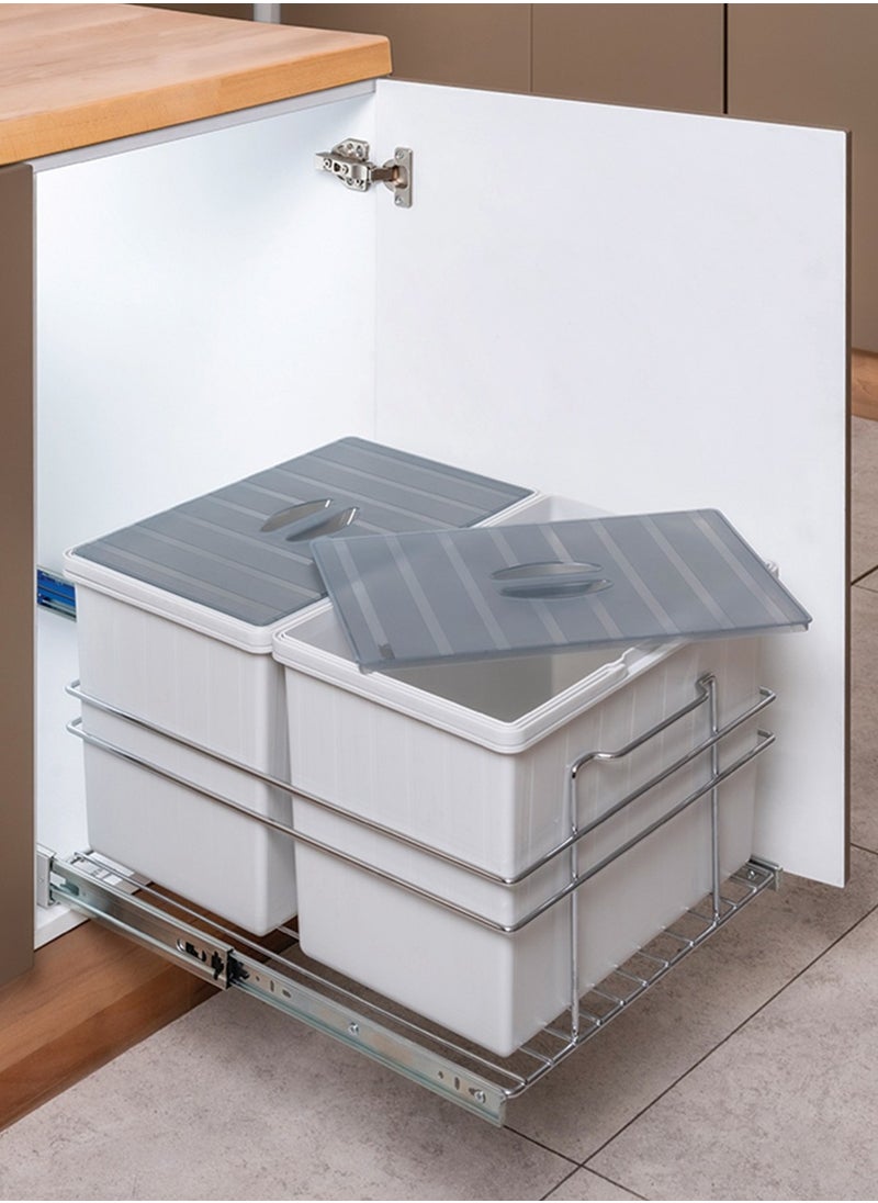 Built-in Dual Kitchen Cabinet Waste Bin  - Image 1