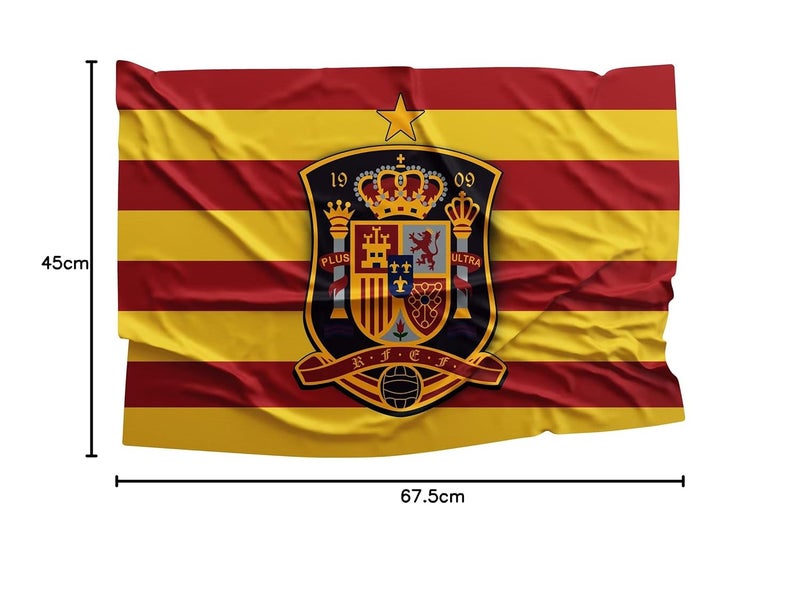 LAMRON LAMRON Spain Football Team For WinHanging Fabric Flag Basic 18 x 27 Inch  - Image 5
