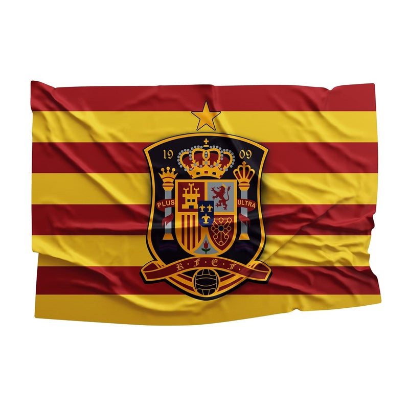 LAMRON LAMRON Spain Football Team For WinHanging Fabric Flag Basic 18 x 27 Inch  - Image 2