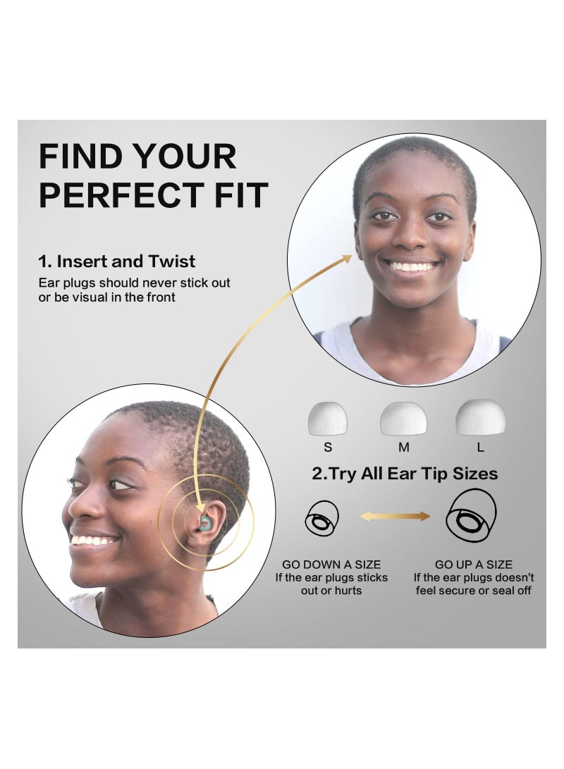 SOLARAE Ear Plugs, Ear Plugs for Sleeping Noise Cancelling, Super Soft, Reusable Ear Plugs, Hearing Protection in Flexible Silicone - Image 4