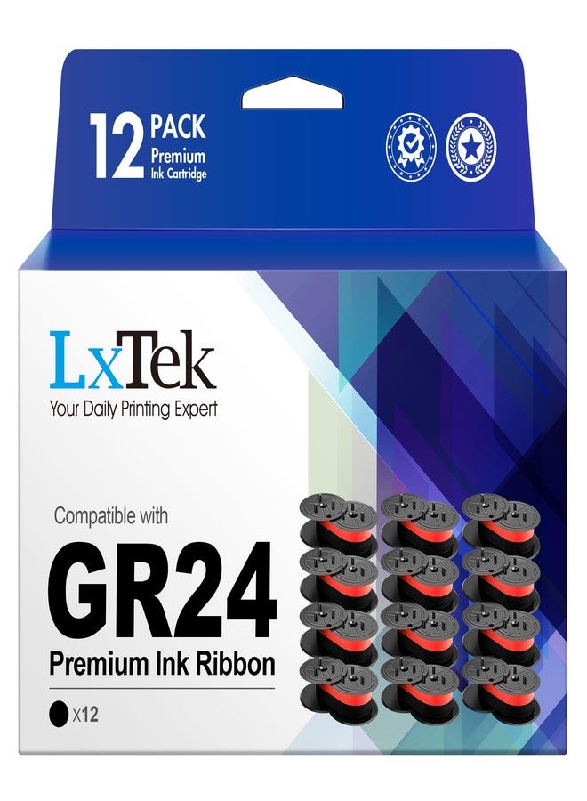LxTek 12 Pack Replacement for GR24 Universal Twin Spool Calculator Ribbon - Image 1