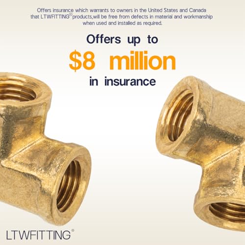 LTWFITTING Brass Pipe Fitting Female 90 Deg 1/4-Inch NPT Elbow Fuel Air(Pack of 5) - Image 4