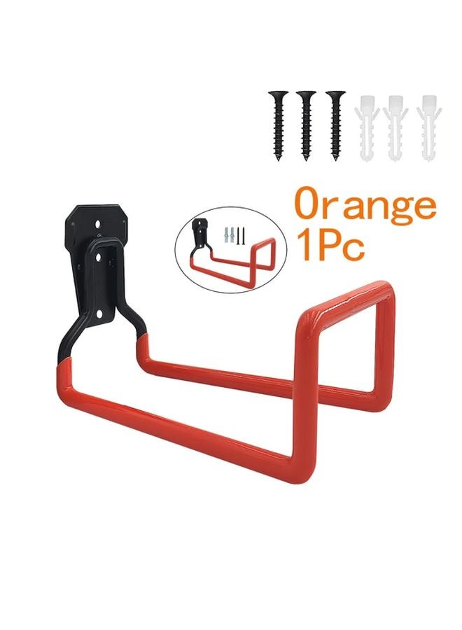 Sunshine Orange Heavy Duty Metal Wall Mounted Storage Hook Tool Rack 1pc - Image 1