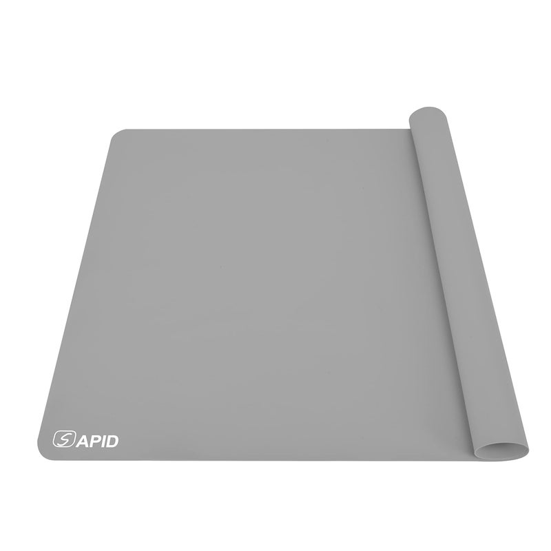 Sapid Extra Large Silicone Sheet for Crafts 236314 Thick Silicone Jewelry Casting Mats Nonstick Nonslip Silicon Mat for Epoxy Resin Art Painting Heat Resistance Counter Mat Gray
