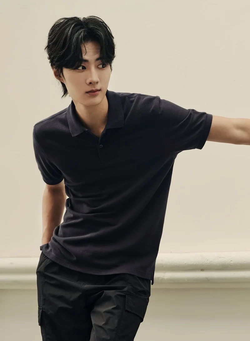 جيوردانو قميص بولو رجالي قطن بيكيه بأكمام قصيرة من مجموعة كوريا