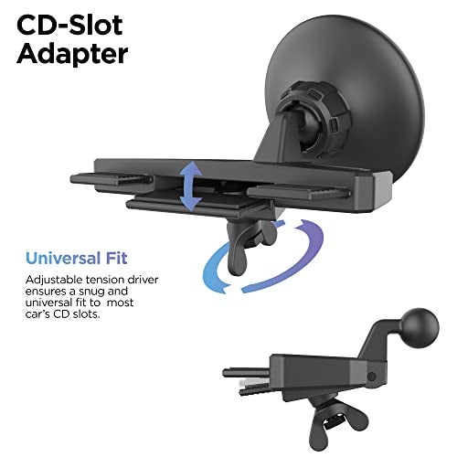 Galvanox Wireless Charging Car CD Slot Phone Holder Magnetic Mount Charger with Secure CDPlayer Attachment Compatible with MagSafe - Image 3