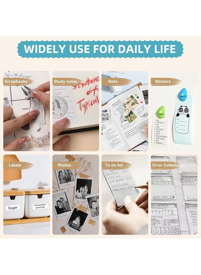 Mini Portable Bluetooth Label Printer, for Office Home Organization and Small Business Supplies,with 1 Roll White Label Sticker, White - Image 3