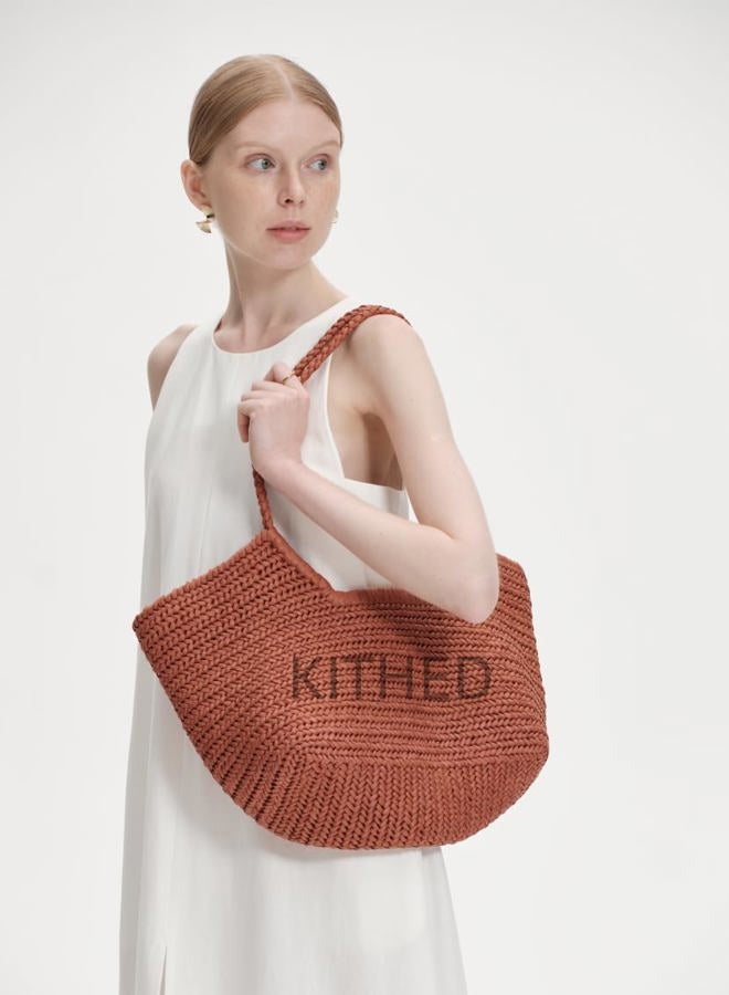 KITHED RAFFIA YARN, soft raffia yarn for crochet，328ft，Smooth Raffia for Hand Knitting Summer Hats and Bags (03 Cream Brown) - Image 2