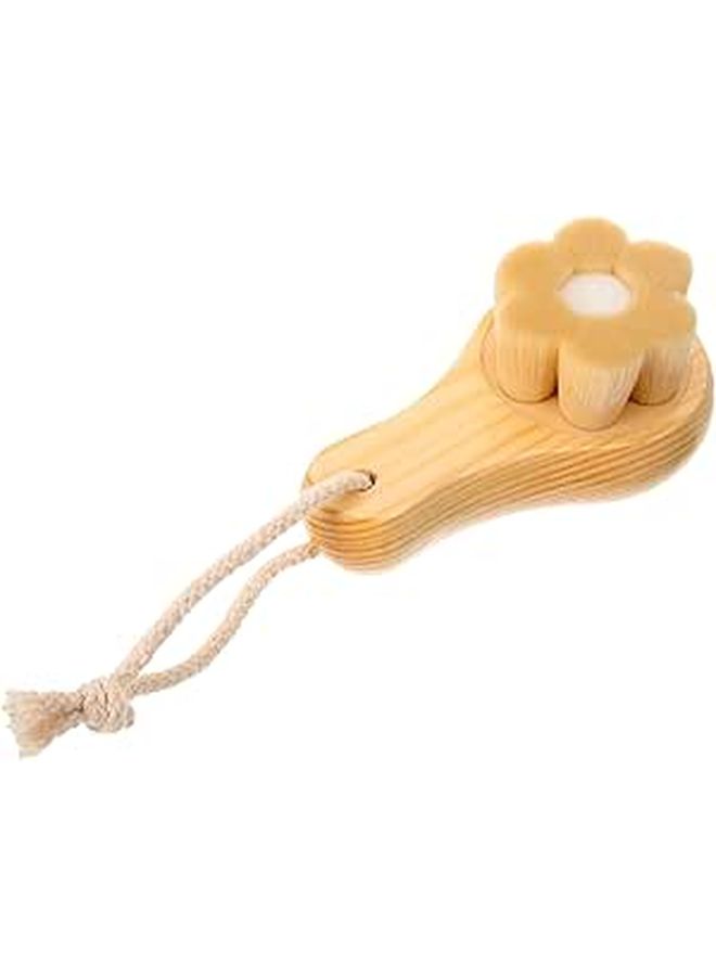 Wooden Handle Facial Brush With Soft Bristles For Men And Women Daily Pore Cleansing Exfoliator - Image 1