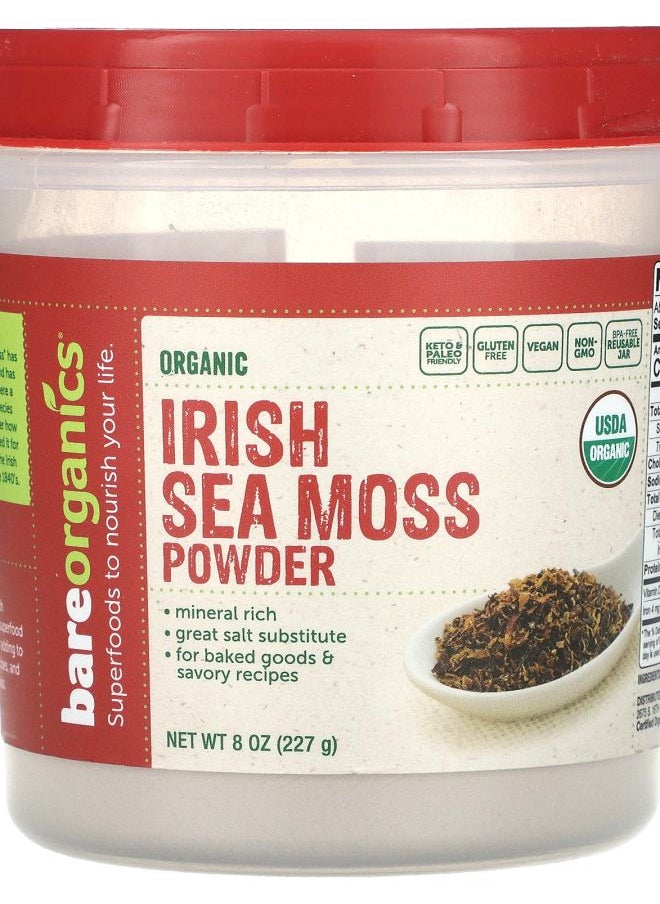 Bareorganics - Organic Irish Sea Moss Powder 8 oz (227 g) - Image 1