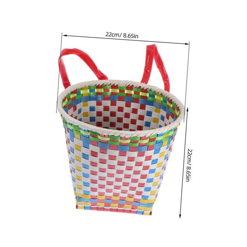 Pretzoom 1 Pack Little Pannier Toy Storage Basket Backpack Woven Knapsack For Boys Girls Random Color - Image 3