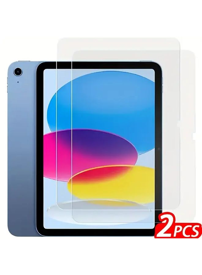 2 Pack Tempered Screen Protector For iPad 10th Gen 10.9 Inch 9H Hardness Bubble Free - Image 1