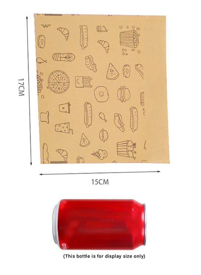 50pcs Oil proof paper bag,  baking and cookie sheet, baking storage bag, for sandwiches, bread, French fries, and snacks  - Image 2