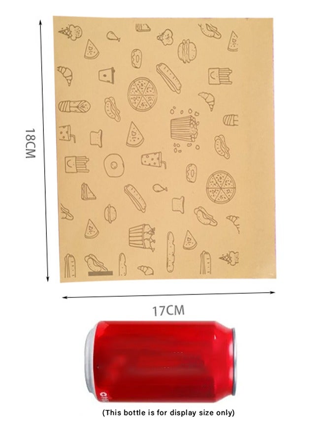 50pcs Oil proof paper bag,  baking and cookie sheet, baking storage bag, for sandwiches, bread, French fries, and snacks  - Image 3