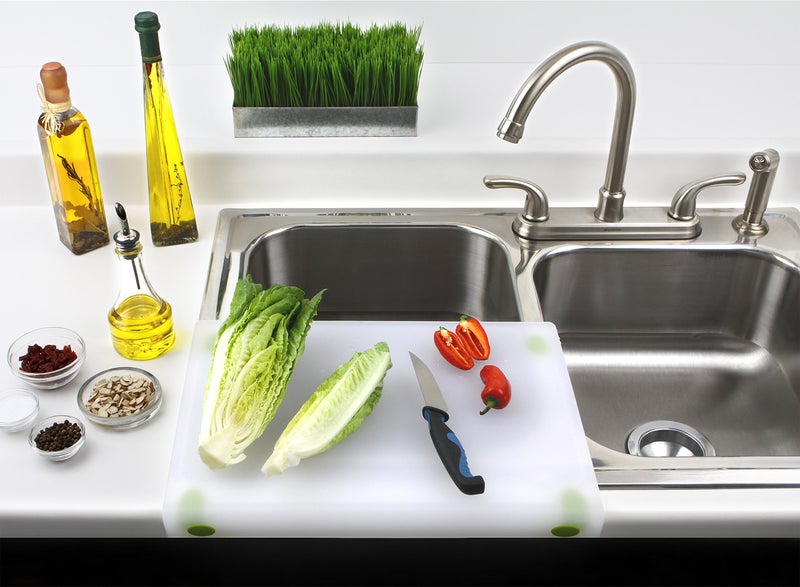 Dexas 431-22-383 Kitchen Workboard/Cutting Board, 12.5 by 17", Natural/Green - Image 2