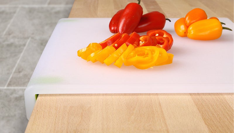 Dexas 431-22-383 Kitchen Workboard/Cutting Board, 12.5 by 17", Natural/Green - Image 3