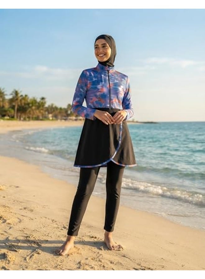 مايوه بحر بوركيني حريمي – خامة مرنة وسريعة الجفاف بمقاسات متعددة كود (801) - Image 2