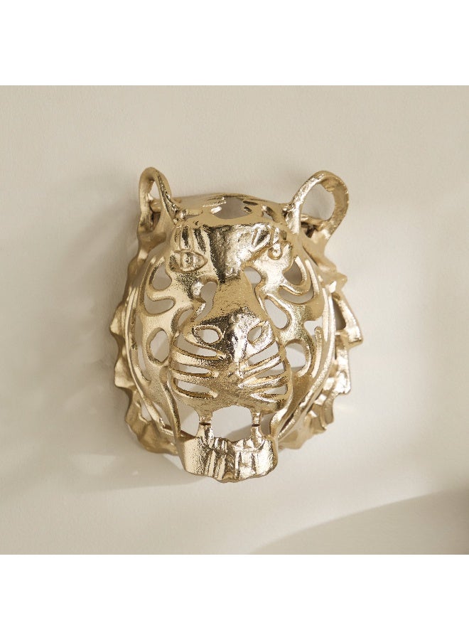 Home Box Viola Aluminium Tiger Face Wall Decor - 23x29x30 cm - Image 2