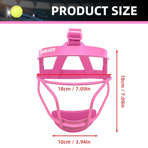 Fenduoer Softball Face Mask Comfortable Safe and Durable Face Guards Fits Youth Adult Protective Softball Fielders Mask - Image 3