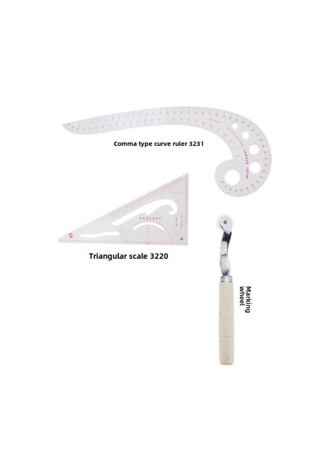 Thumb Clothing Ruler Cutting Ruler Sleeve Cage Ruler Ruler Curve Ruler Button Arc Ruler Set - Image 1