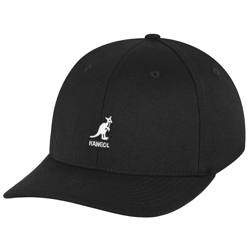 Kangol Wool Flexfit Baseball Hat for Men and Women, Small-Medium, Black - Image 1