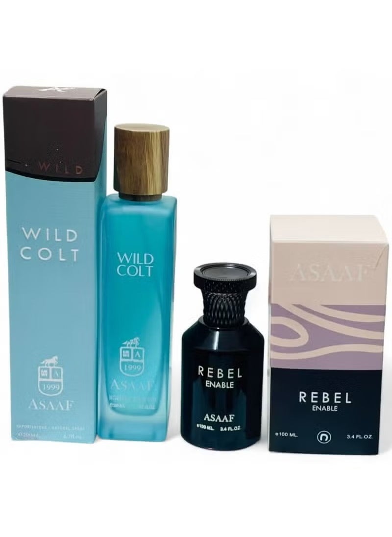 ASAAF Asaaf Wild Colt 200ml + Asaaf Rebel Annibal 100ml Eau de Parfum  - Image 2