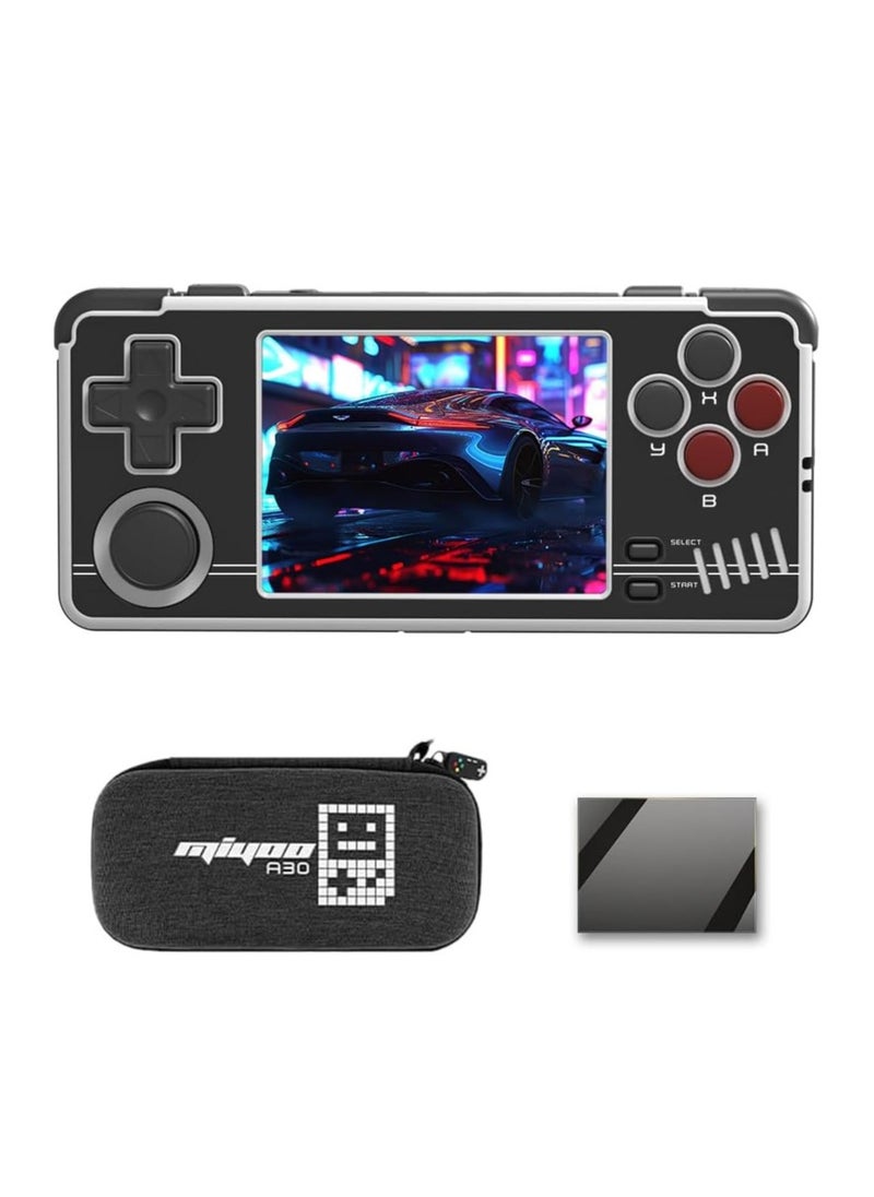 Miyoo - A30 Handheld Game Console 2.8-inch 640*480 IPS Screen 2600mAh Compatible with WiFi Multiplayer Portable Case(Black White) - Image 1