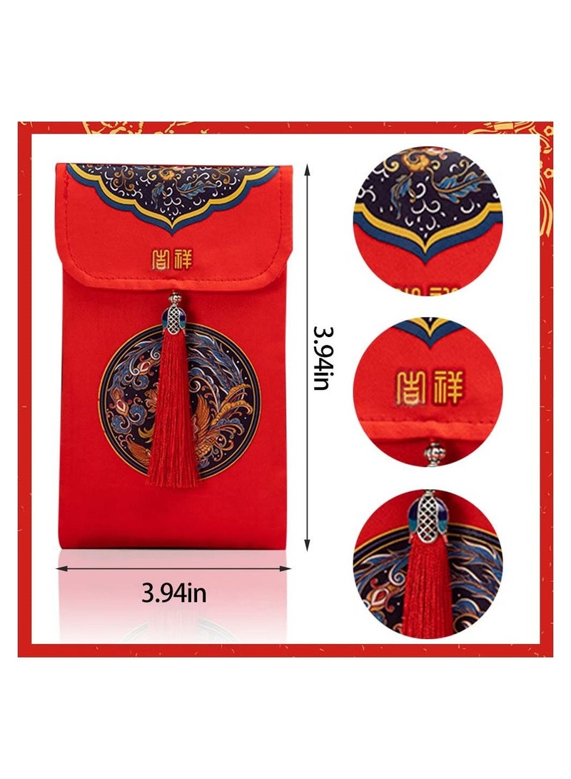 Y&D 4-Piece Satin Fabric Red Bag Spring Festival  - Image 5
