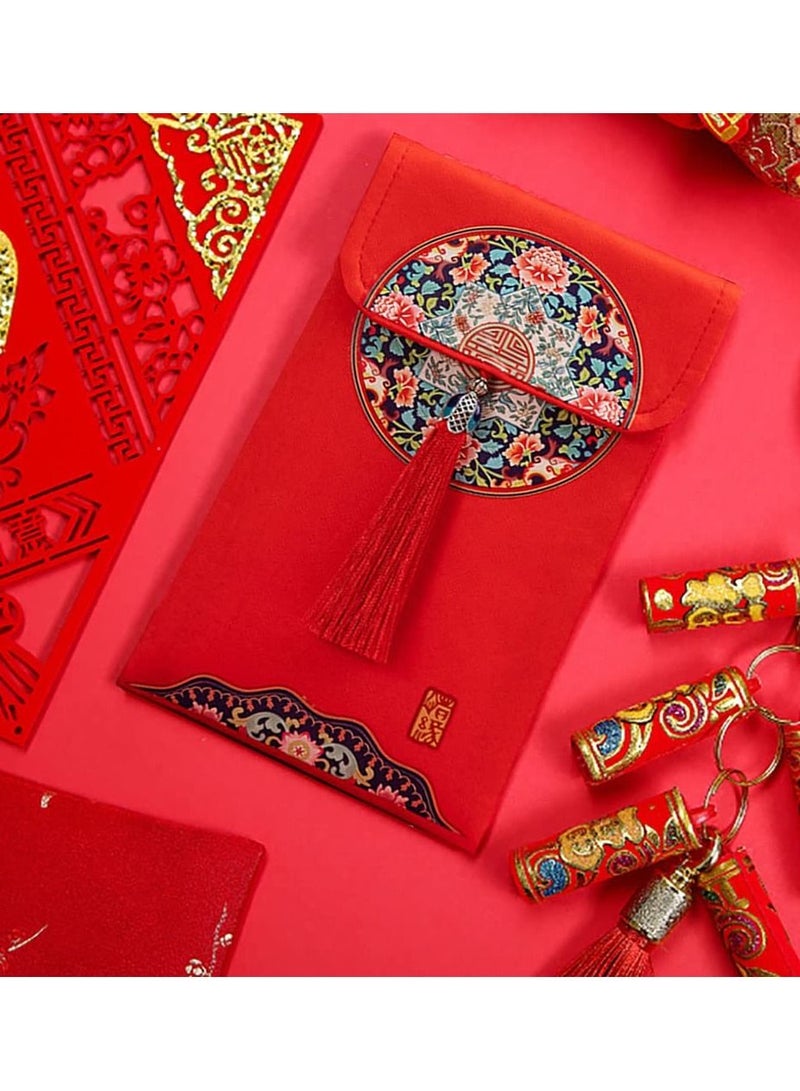 Y&D 4-Piece Satin Fabric Red Bag Spring Festival  - Image 3