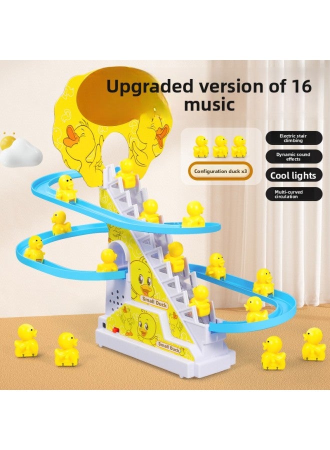 Baby Toy Educational Children's Slide Girl's Stair Electric Yellow Duck One-year-old Baby Boy Climbing Track 