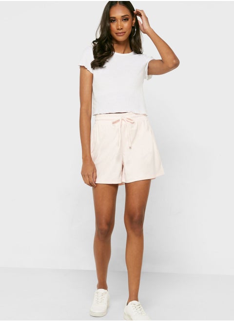 Drawstring Detail Mini Shorts