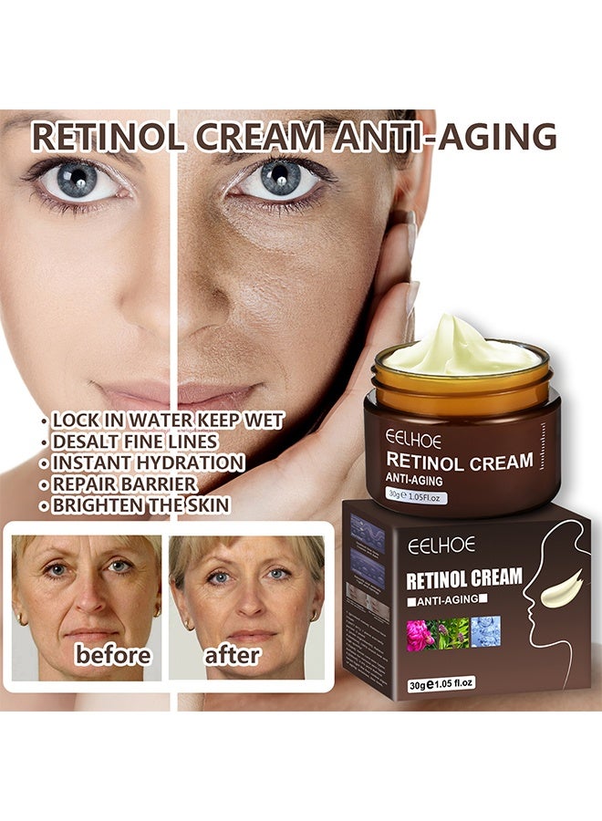 EELHOE Retinol Cream, Ant-Aging Wrinkle Firming Cream, Retinol Firming and Revitalizing Cream 30g - Image 2