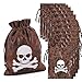 RICHNESS Pirate Goodie Bags 45 x 65 Inches Drawstring Faux Cow Skin Pirate Loot Bags for Pirate Party Favors Pack of 24 - Image 3