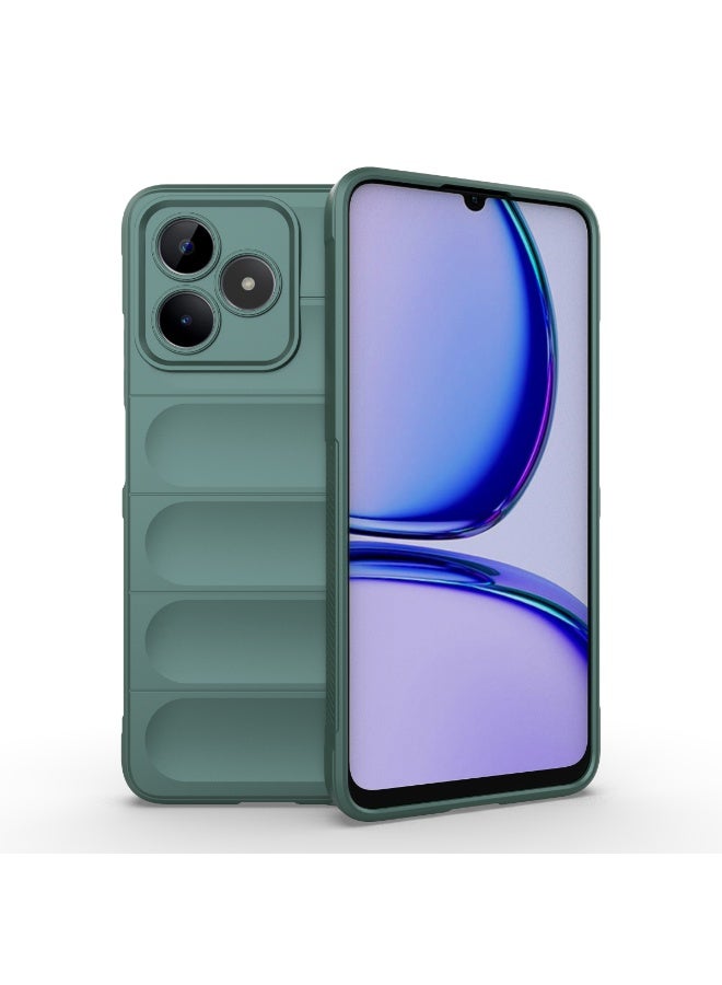 Phantom Shield Silicone Case with Anti-Scratch Soft Microfiber Lining, High Resilience Rubber Full Body Shockproof Cover Compatible with realme Note 50 (Dark Green) - Image 1