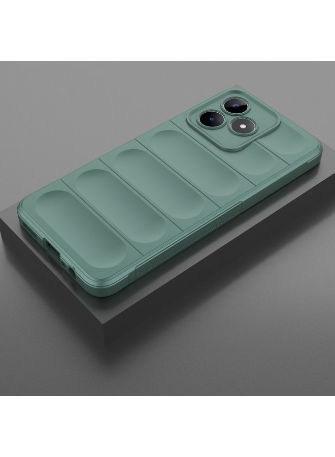 Phantom Shield Silicone Case with Anti-Scratch Soft Microfiber Lining, High Resilience Rubber Full Body Shockproof Cover Compatible with realme Note 50 (Dark Green) - Image 2