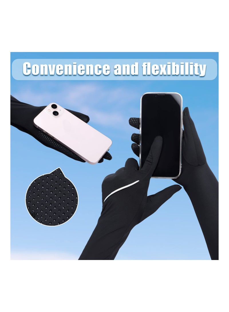 SYOSI 2Pairs Women UV Long Sun Protection Gloves, Touchscreen Arm Sun Driving Gloves UPF 50+ for Outdoor Sports Cycling Summer Supplies,  Long Sleeves Cover Up Sleeves to Cover Arm Sleeves Cooling - Image 5
