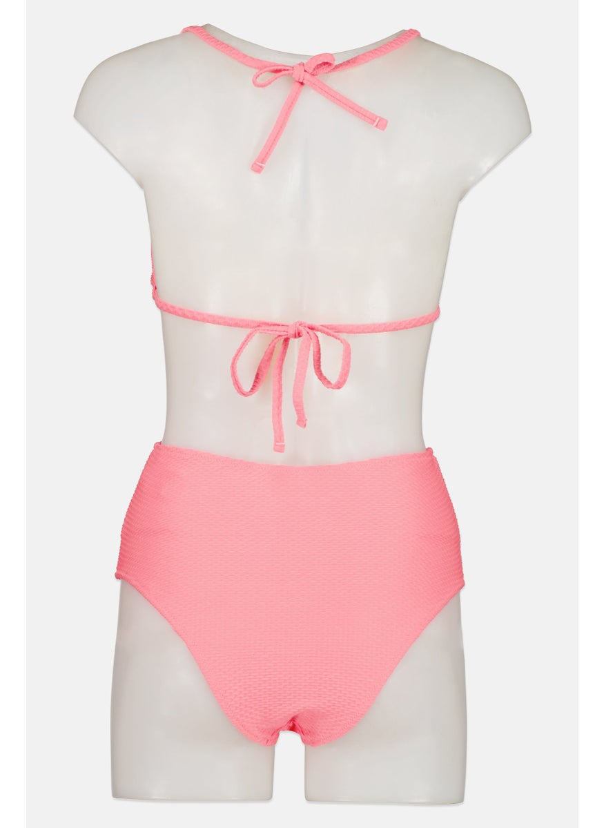 Aerie Women Textured One Piece Swimwear, Pink  - Image 2