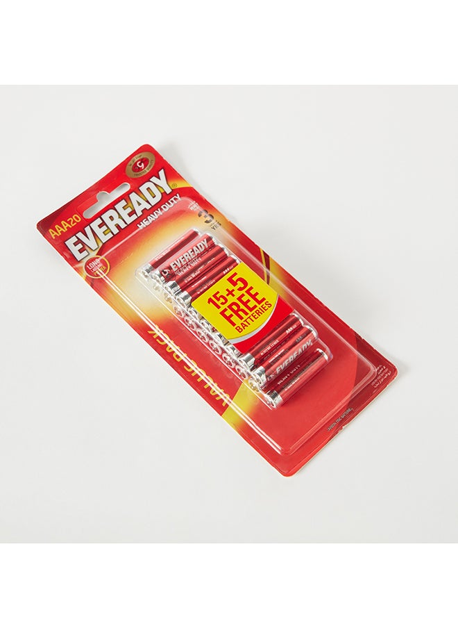 Eveready - Heavy Duty 20-Piece AAA Battery Set 12 x 18 x 11 cm - Image 1