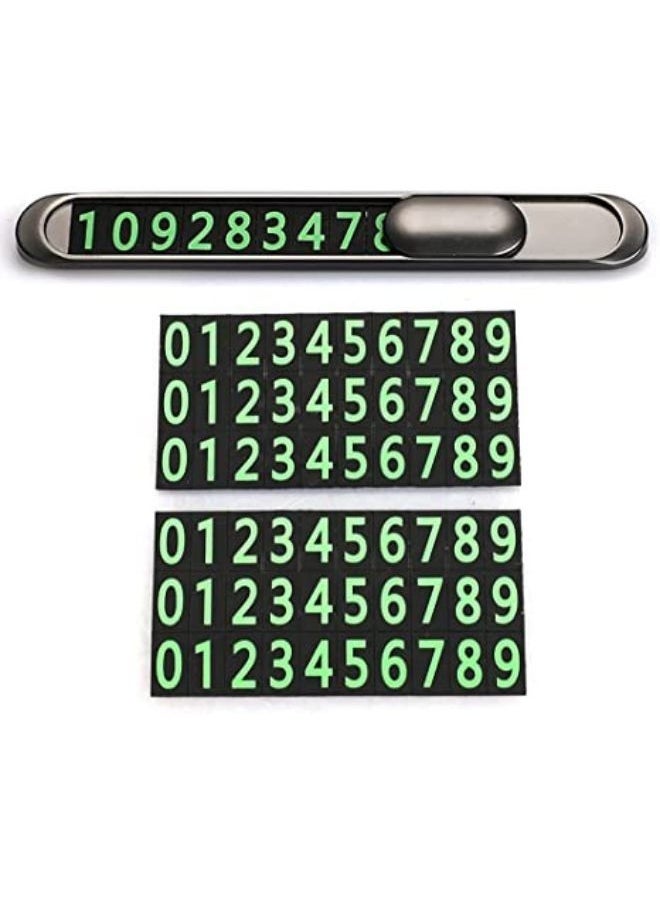 Generic - Temporary Phone Number for Car Dashboard. Luminous Parking Plate for Automobile Interior. - Image 1