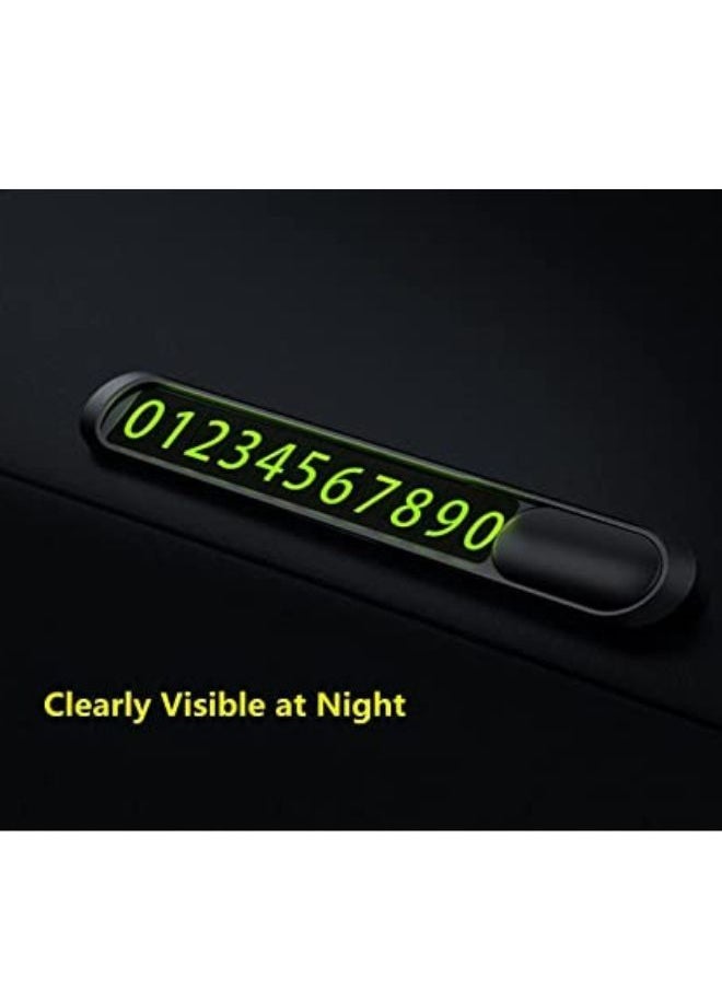 Generic - Temporary Phone Number for Car Dashboard. Luminous Parking Plate for Automobile Interior. - Image 1