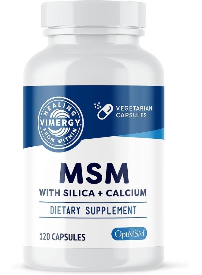 Vimergy MSM with Silica + Calcium Capsules, 120 Servings - Image 1