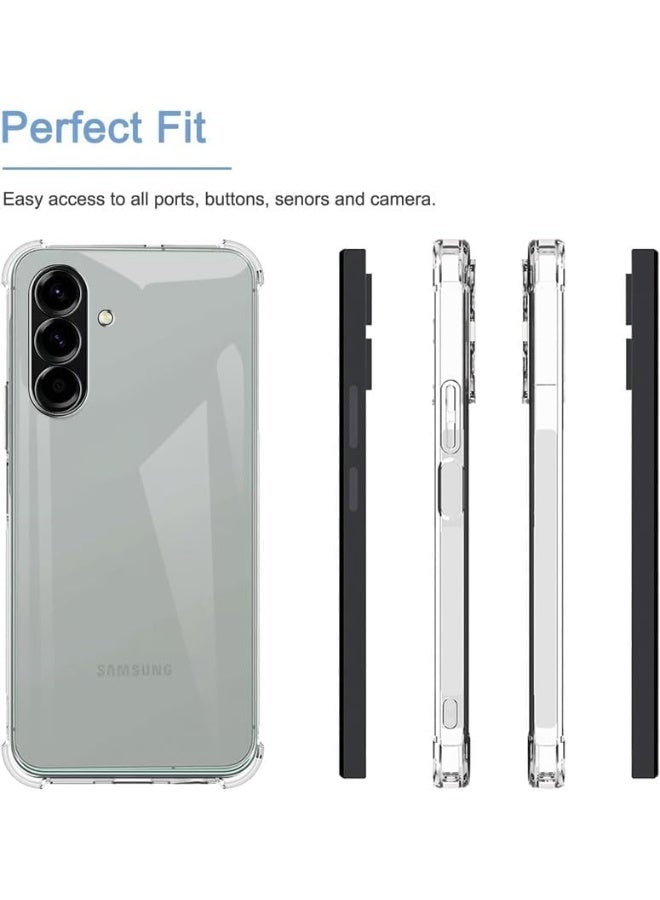 Muzz غطاء خلفي شفاف من الكريستال الواضح لهاتف سامسونج جالاكسي A17 5G | غطاء ناعم مضاد للصدمات من TPU | حواف مبطنة لحماية قصوى للغطاء الخلفي لهاتف سامسونج جالاكسي A17 2025 - Image 4