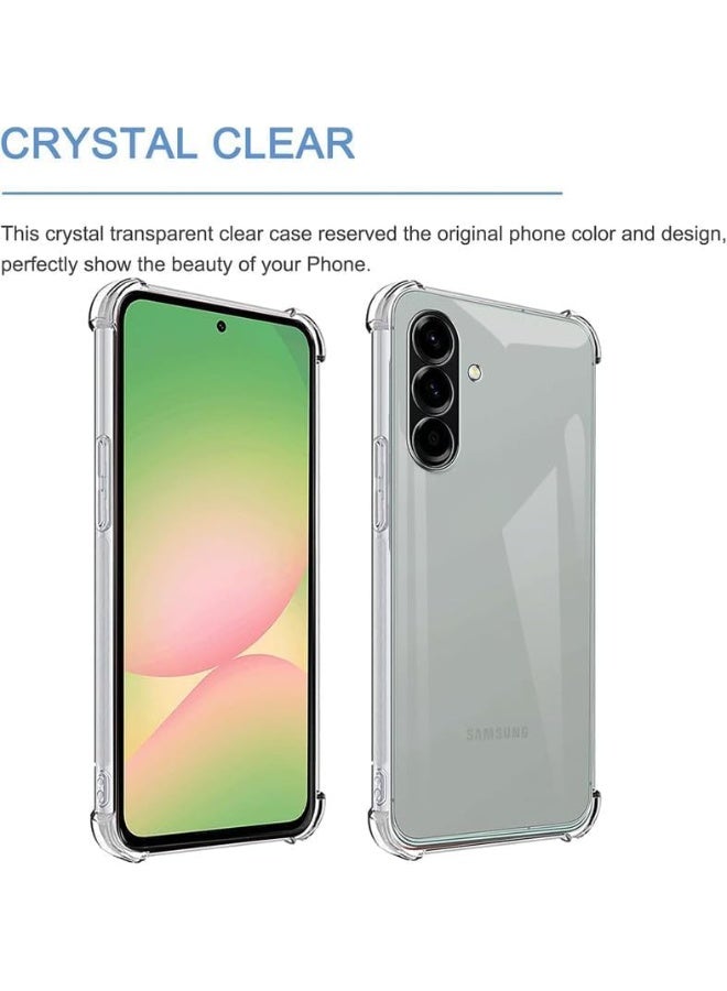 Muzz غطاء خلفي شفاف من الكريستال الواضح لهاتف سامسونج جالاكسي A17 5G | غطاء ناعم مضاد للصدمات من TPU | حواف مبطنة لحماية قصوى للغطاء الخلفي لهاتف سامسونج جالاكسي A17 2025 - Image 3