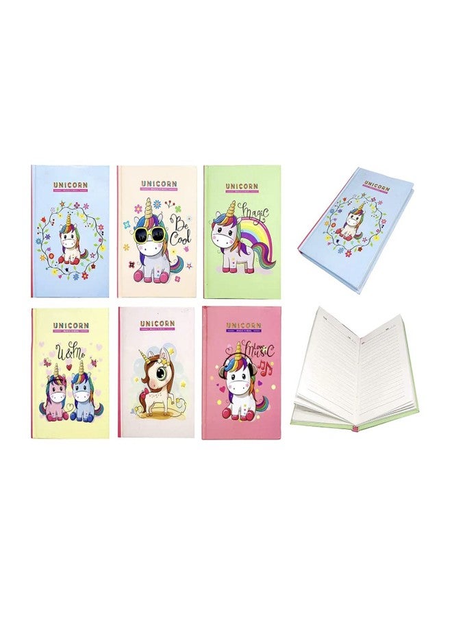Le Delite Unicorn Diary Notebook secret journal combo for girls Kids, Stylish school stationary pencil pouch folder Pen, Pencil Box cute Eraser (small diary combo) - Image 4