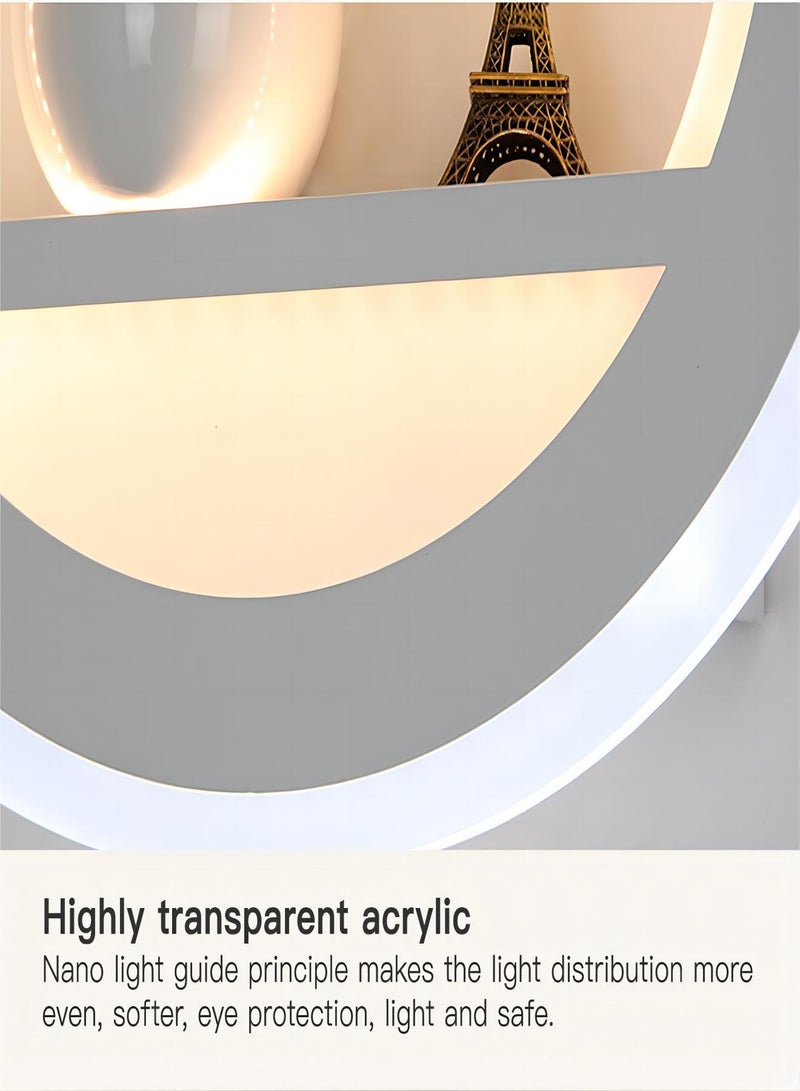 Sharpdo الشمال الإبداعية أدى الجدار مصباح الأزياء ثلاثة ألوان يعتم الحائط الشمعدان لديكور المنزل غرفة نوم غرفة المعيشة جو الديكور الجدار ضوء 21 واط برج الحديد - Image 3