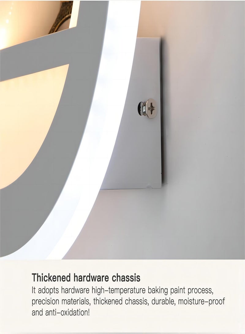 Sharpdo الشمال الإبداعية أدى الجدار مصباح الأزياء ثلاثة ألوان يعتم الحائط الشمعدان لديكور المنزل غرفة نوم غرفة المعيشة جو الديكور الجدار ضوء 21 واط برج الحديد - Image 4